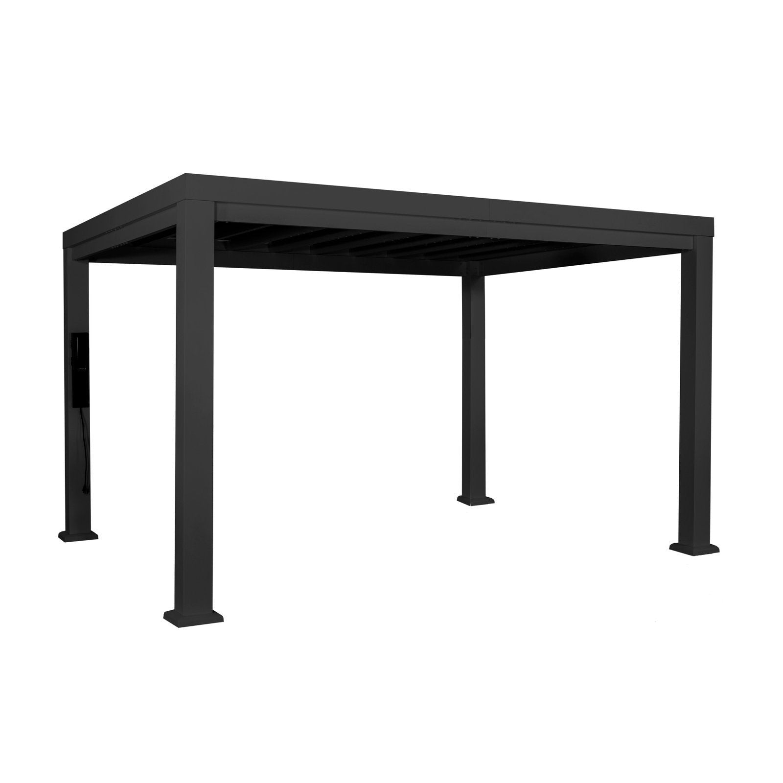 14×12 Trenton Modern Steel Pergola - TryIlluminate