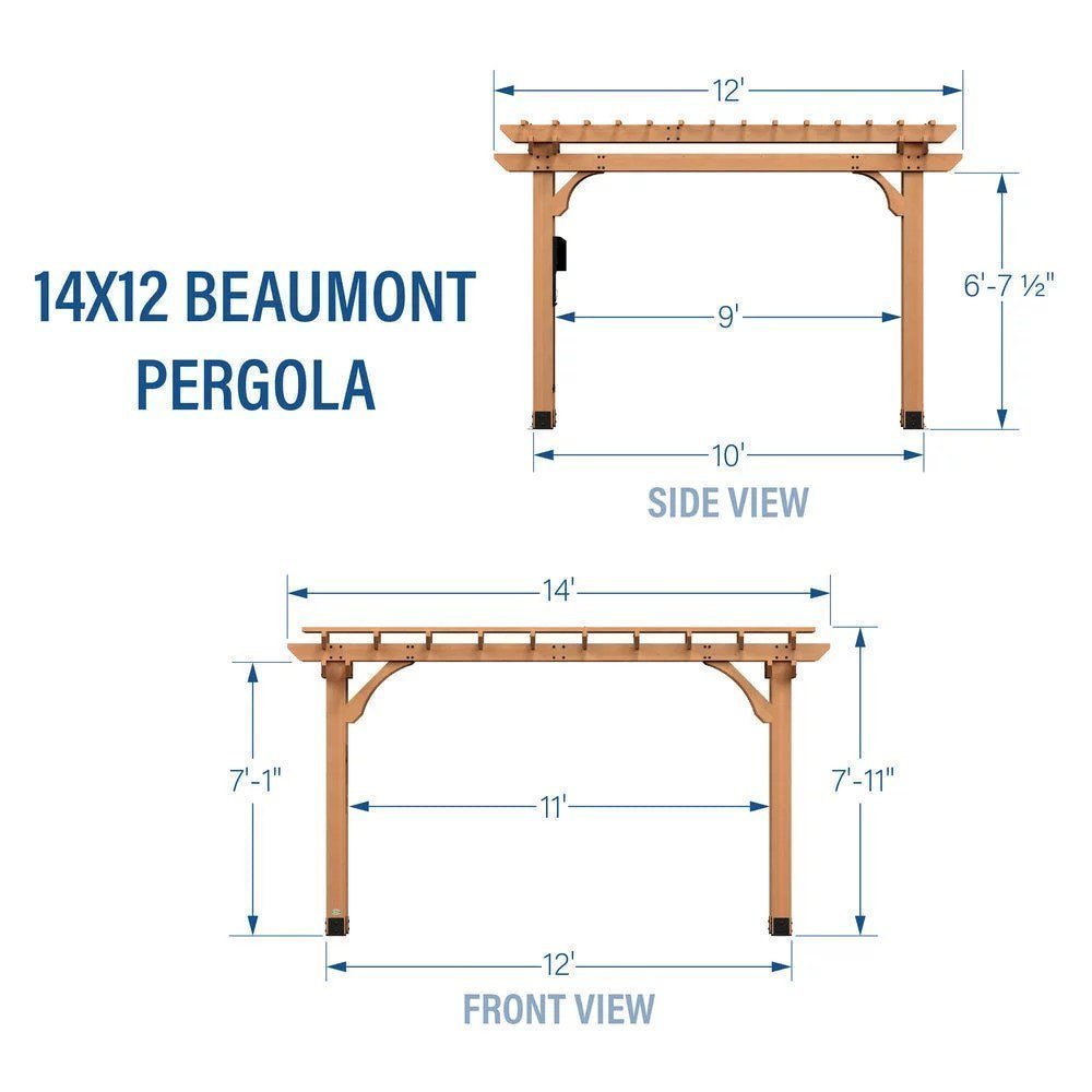 14X12 BEAUMONT PERGOLA - TryIlluminate