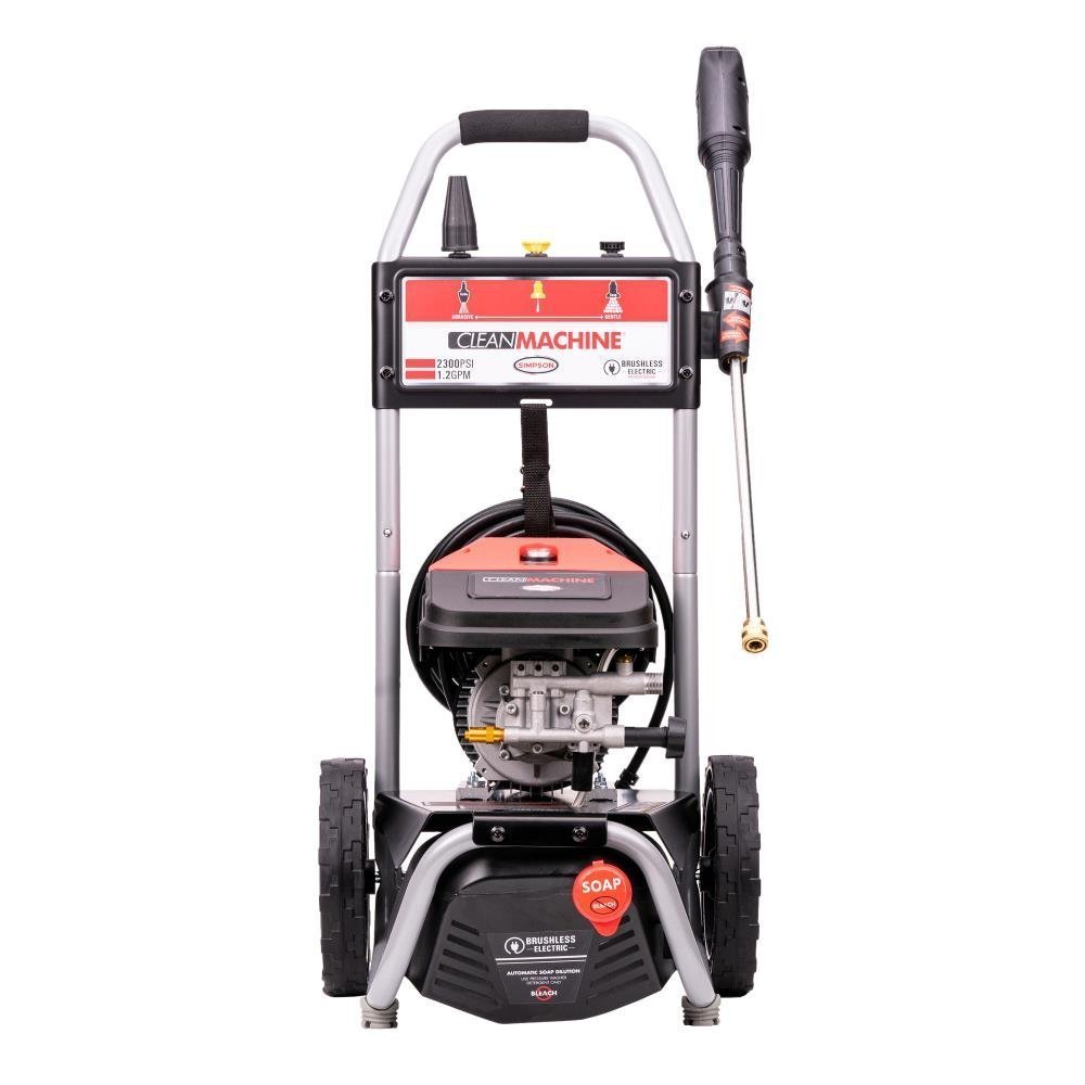 SIMPSON 1.2-GPM Clean Machine 2300 PSI 1.2-GPM Cold Water Electric Pressure Washer with 3 Spray Tips (Battery Included) CM60976