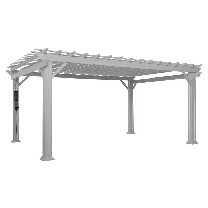 16′ X 12′ Traditional Steel Pergola - TryIlluminate