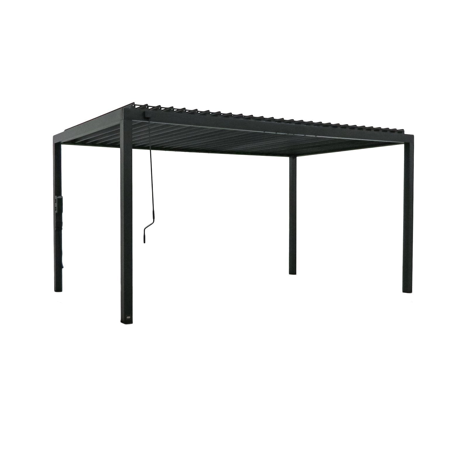 16×10 Sarasota Steel Louvered Pergola - TryIlluminate