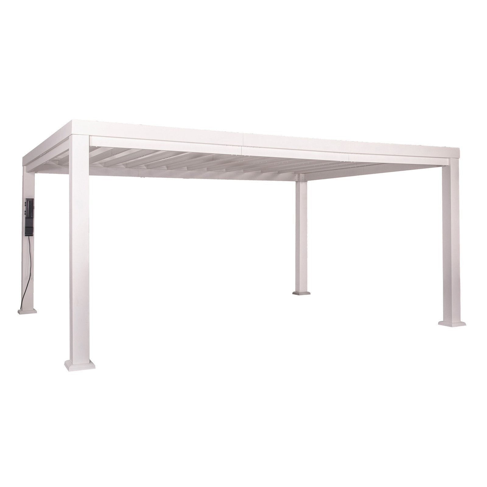 16×12 Windham Modern Steel Pergola - TryIlluminate
