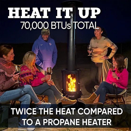 Even Embers Pellet-Fueled Patio Heater, 100 sq. ft., 70,000 BTU