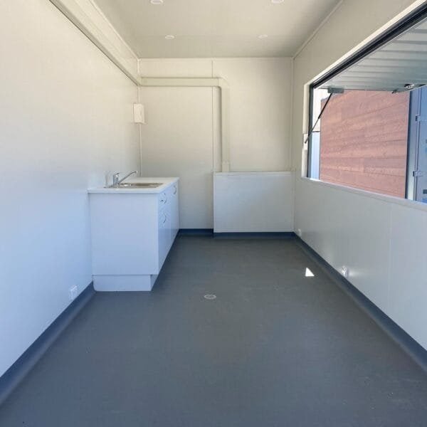 16FT Custom Wood covered container with AC and Sink system - TryIlluminate