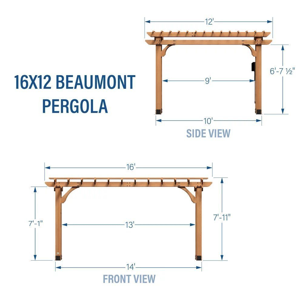 16X12 BEAUMONT PERGOLA - TryIlluminate