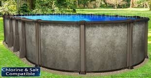 18’x33′ Saltwater LX Oval Above Ground Swimming Pool – Features Stainless Steel Skimmer Panel - TryIlluminate