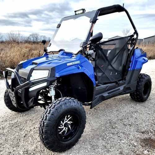 200cc Highlander UTV Fuel Injected Utility Vehicle Gas Golf Cart Alternate Fully Loaded – YK200U – BLUE - TryIlluminate