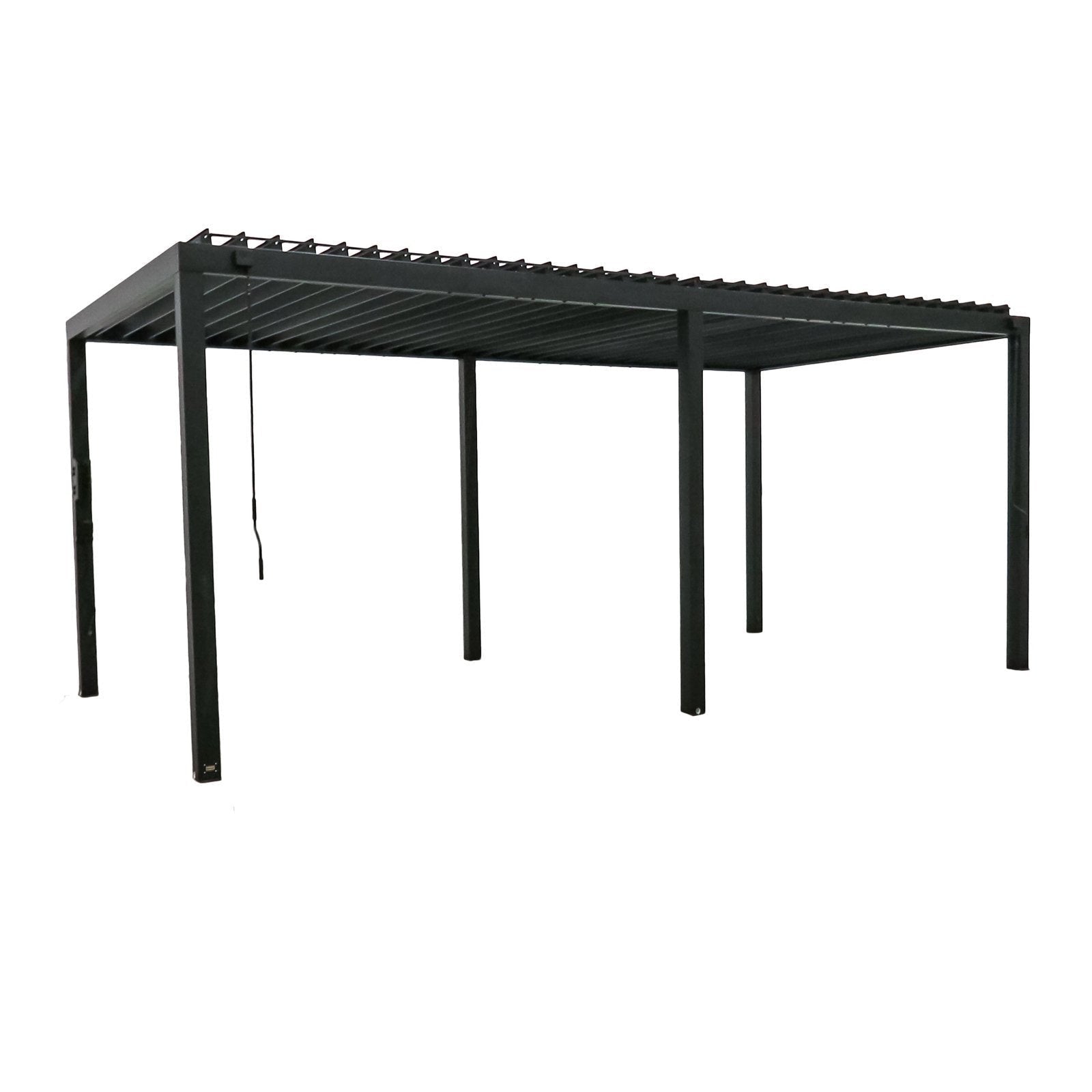 20×10 Sarasota Steel Louvered Pergola - TryIlluminate