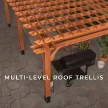 20×12 beaumont pergola – brown - TryIlluminate