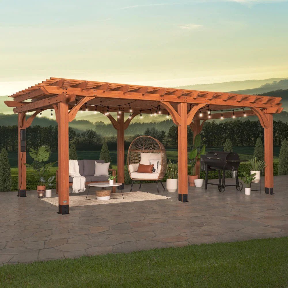 20×12 beaumont pergola – brown - TryIlluminate