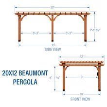 20×12 beaumont pergola – brown - TryIlluminate