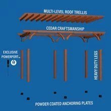 20×12 beaumont pergola – brown - TryIlluminate