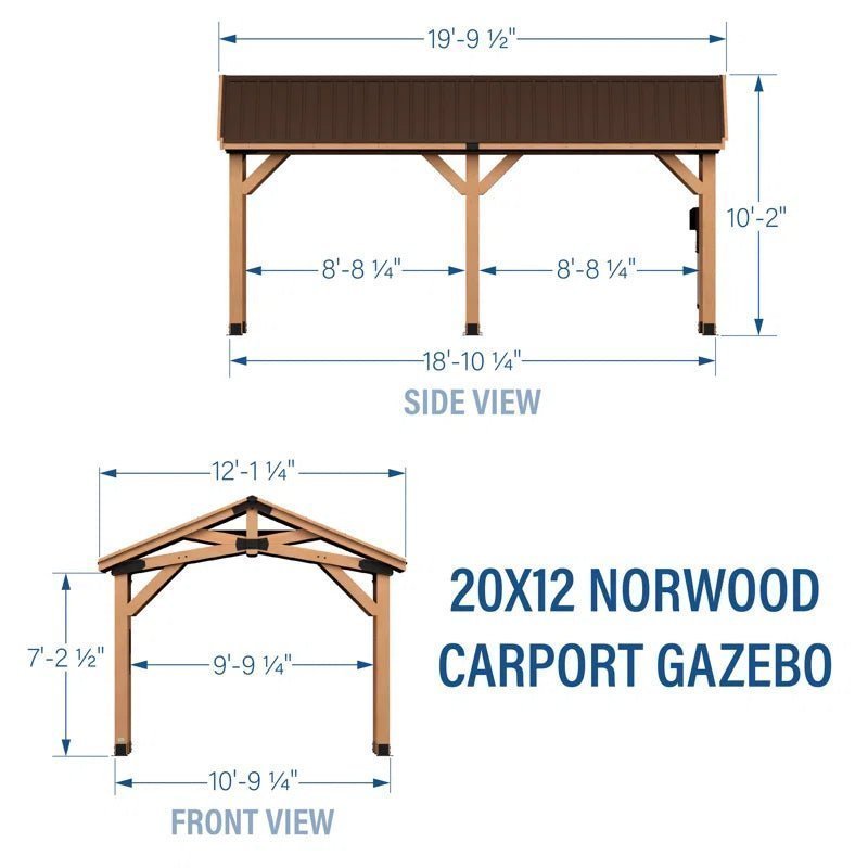20×12 Norwood Carport Gazebo - TryIlluminate