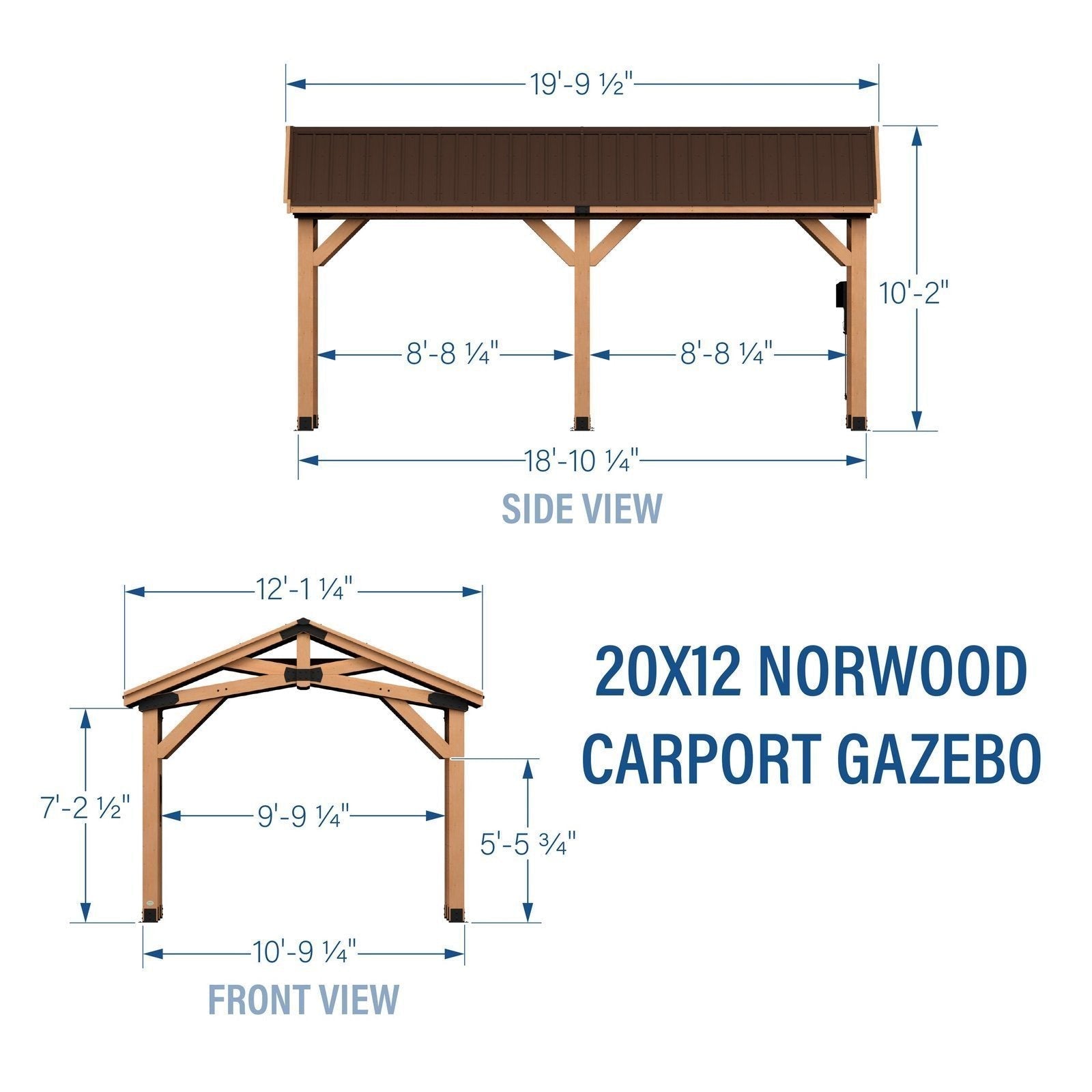 20×12 Norwood Carport/Gazebo - TryIlluminate
