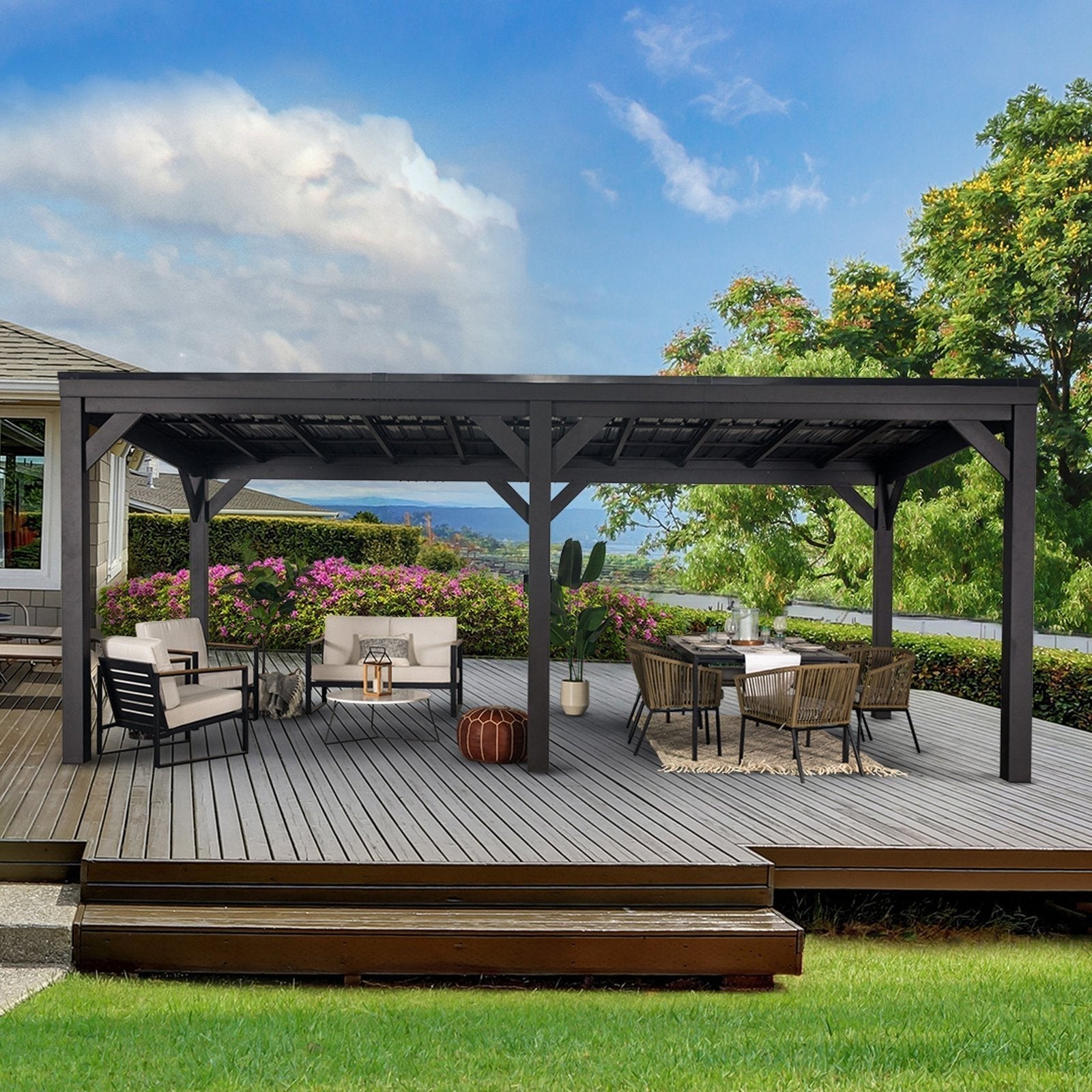 20×9.5 Stonebridge Gazebo/Carport - TryIlluminate