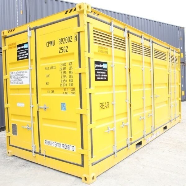 20FT new yellow container with open doors - TryIlluminate