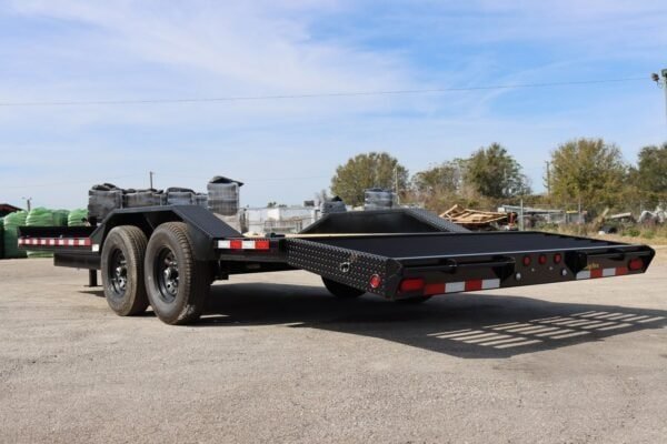 22 Foot Big Tex Heavy Duty with Drive-Over Fender Black Equipment Trailer (14DF-19BK+3KR) - TryIlluminate