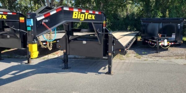 40 Foot Big Tex Heavy Duty Tandem Dual Wheel Axle Black Gooseneck Trailer (25GN-40D5A-MRBK)) - TryIlluminate