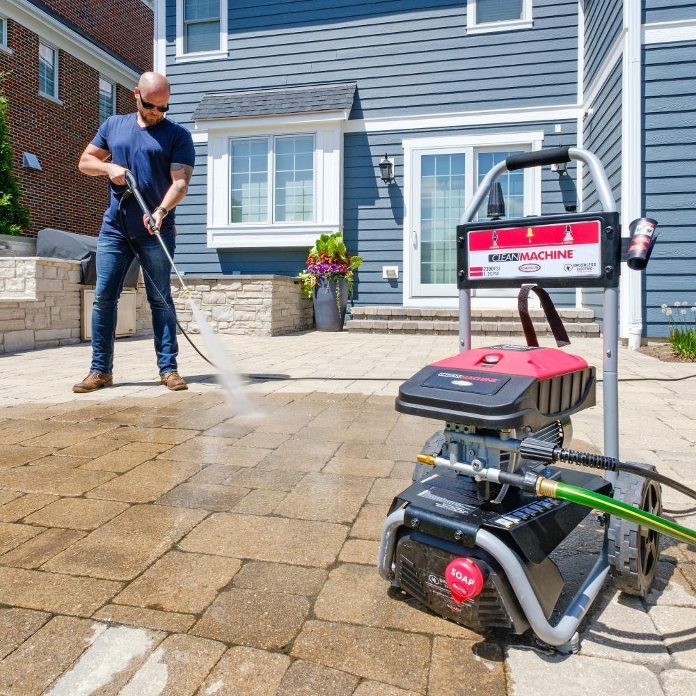 SIMPSON 1.2-GPM Clean Machine 2300 PSI 1.2-GPM Cold Water Electric Pressure Washer with 3 Spray Tips (Battery Included) CM60976