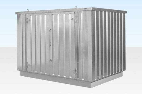 4M X 2.1M Flat Pack Container Store – Galvanised - TryIlluminate