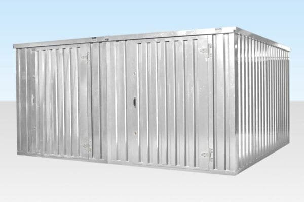4M X 4.2M Side Linked Flat Pack Container Bundle (Galvanised) - TryIlluminate