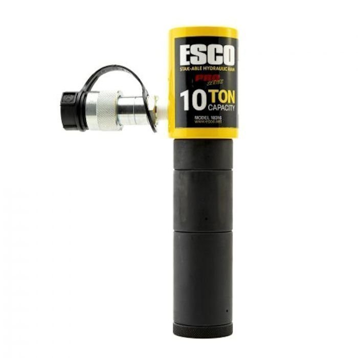 ESCO 10-Ton Hydraulic Stak-Able Ram Kit with 1 Quart Pump