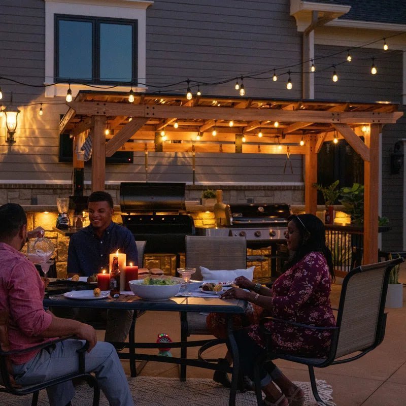 Saxony Xl 13 Ft. W X 6.5 Ft. D Solid Wood Grill Gazebo