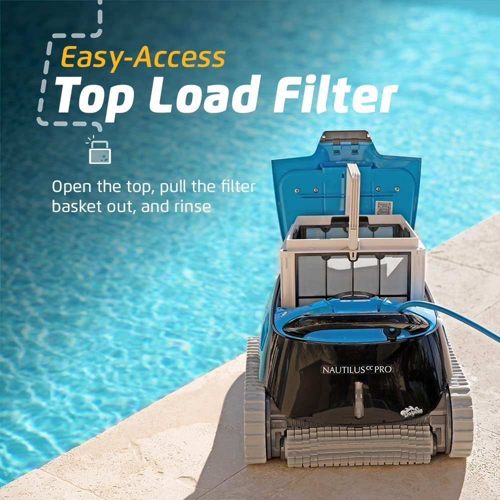Dolphin Nautilus CC Pro Wi-Fi Robotic Pool Vacuum Cleaner up to 50 FT – Waterline Scrubber Brush