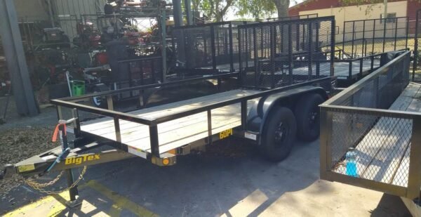 6.5X12 Big Tex Tandem Axle Pipe Top Black Utility Trailer (60PI-12BK4RG2B) - TryIlluminate