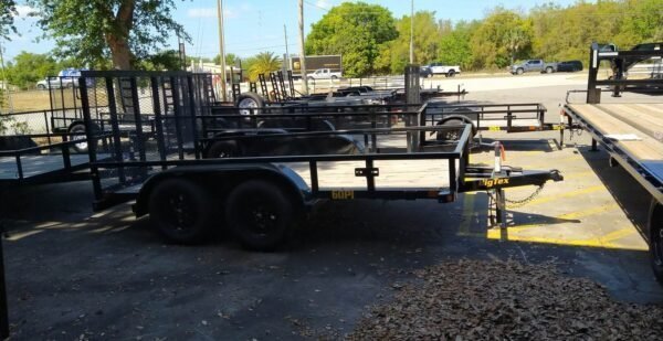 6.5X12 Big Tex Tandem Axle Pipe Top Black Utility Trailer (60PI-12BK4RG2B) - TryIlluminate