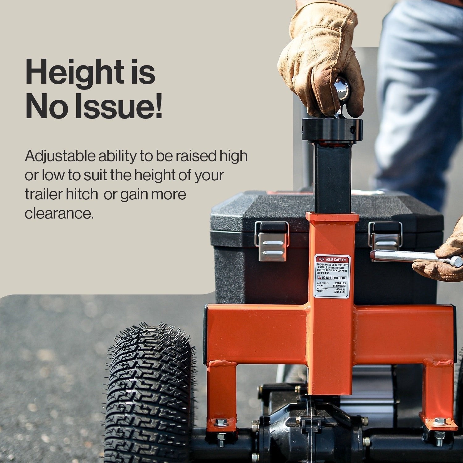SuperHandy 2800-lb Capacity 3-Wheel Orange Steel Dolly GUO041