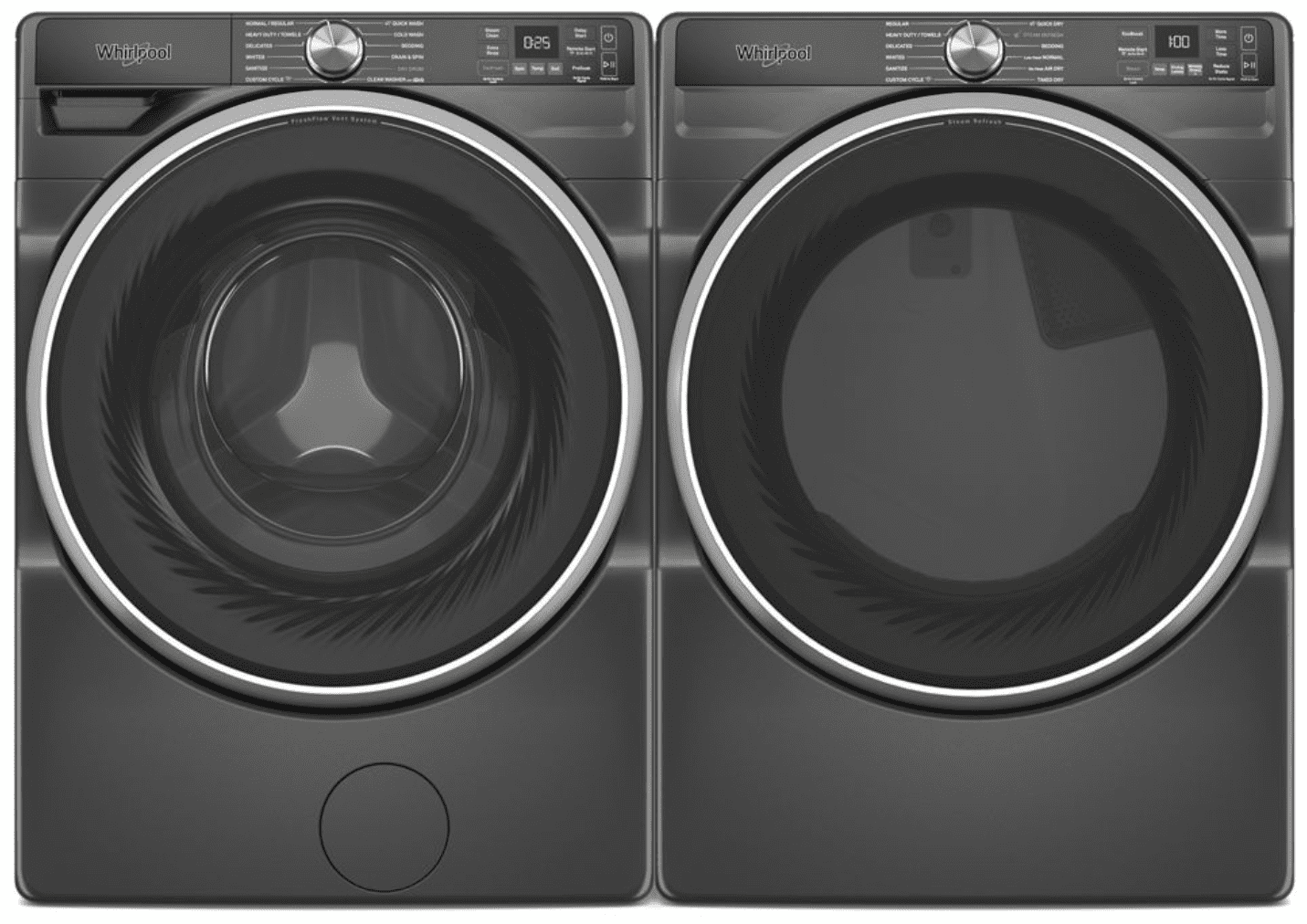 Whirlpool WFW6720RU 27-Inch 5.0 cu. ft. Smart Front Load Washer, White