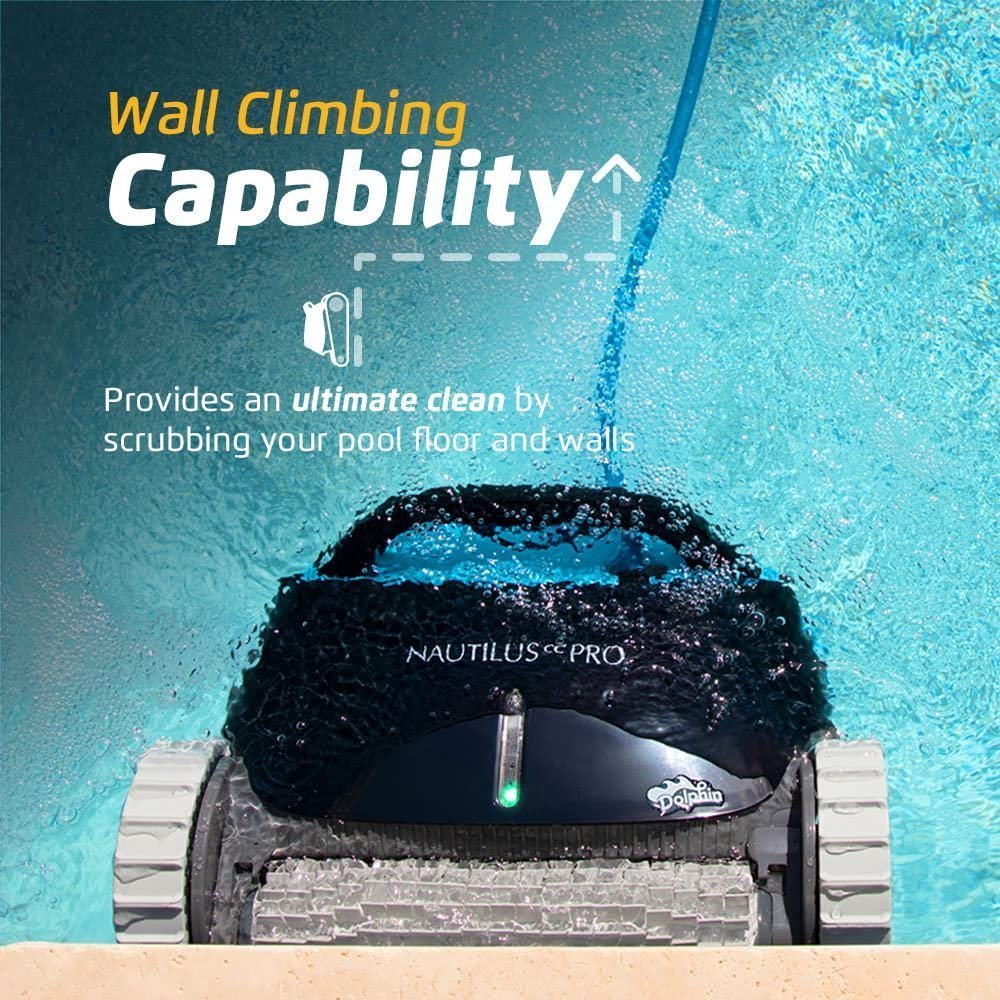 Dolphin Nautilus CC Pro Wi-Fi Robotic Pool Vacuum Cleaner up to 50 FT – Waterline Scrubber Brush