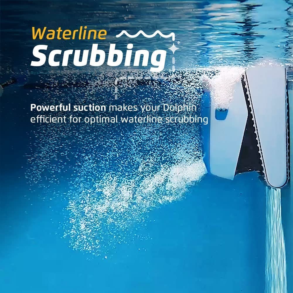 Dolphin Proteus DX5i Wi-Fi Robotic Pool Vacuum Cleaner Pools up to 50 FT – Waterline Scrubber Brush