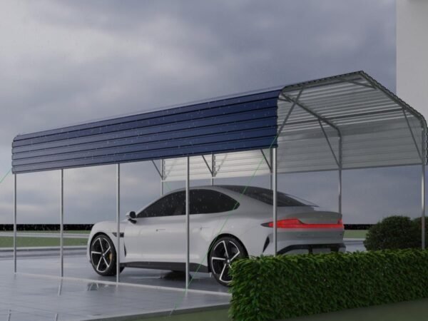 11x19FT Heavy Duty Metal Carport | Galvanized Outdoor Shelter for Cars, Boats & Parties