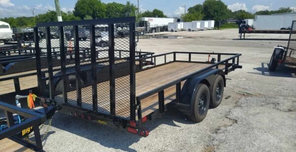 7X16 Big Tex Tandem Axle Pipe Black Utility Trailer (70PI-16XBK4RG-GA) - TryIlluminate