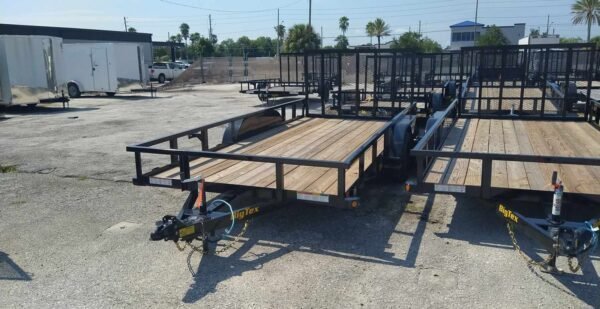 7X16 Big Tex Tandem Axle Pipe Black Utility Trailer (70PI-16XBK4RG-GA) - TryIlluminate
