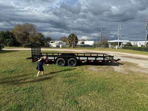 7X20 Big Tex Tandem Axle Pipe Top Black Utility Trailer (10PI-20BK4HDIR) - TryIlluminate