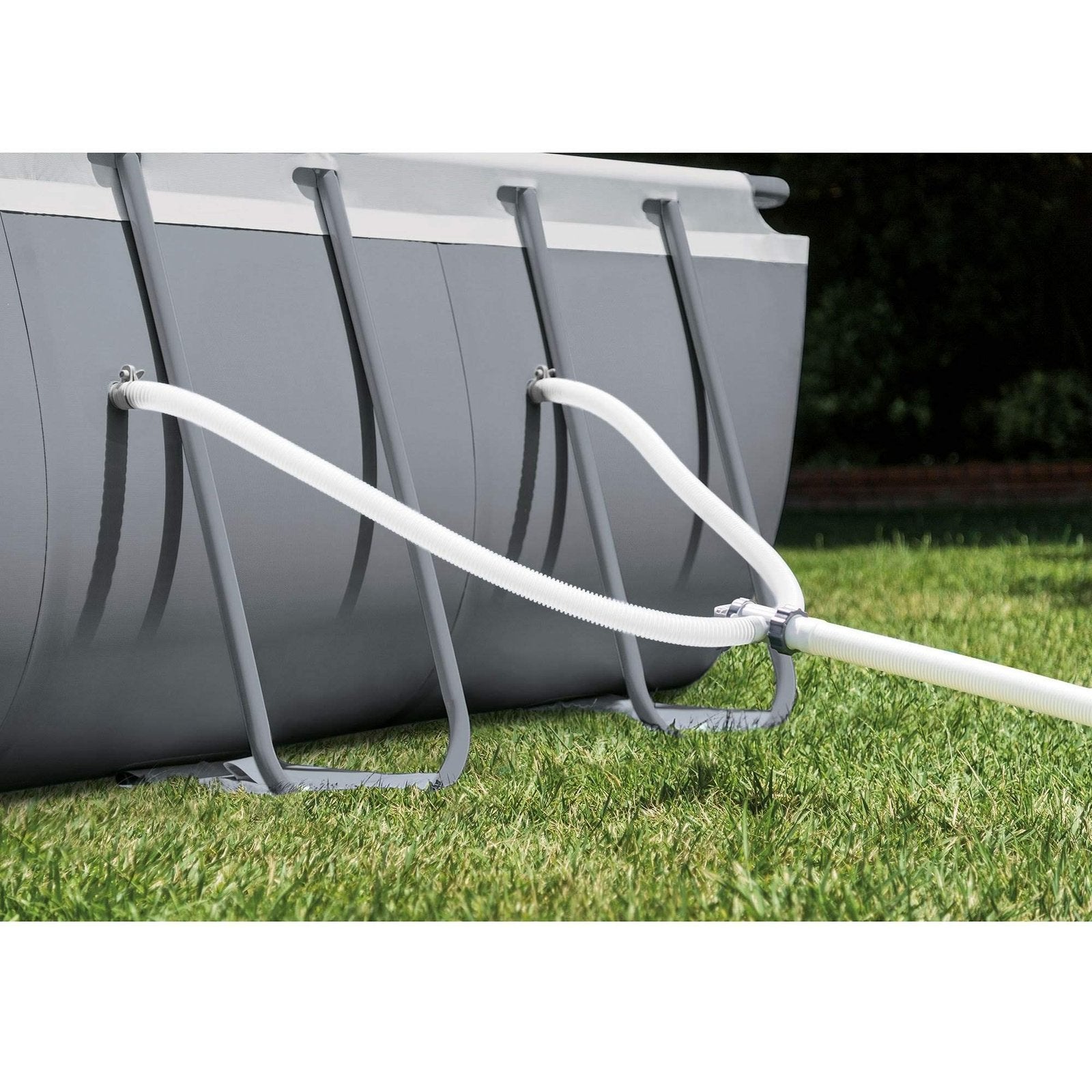 Intex 24ft x 12ft x 52in Ultra XTR Frame Rectangular Swimming Pool Set with Sand Filter Pump, Ladder, Ground Cloth, Cover and Robot Vacuum