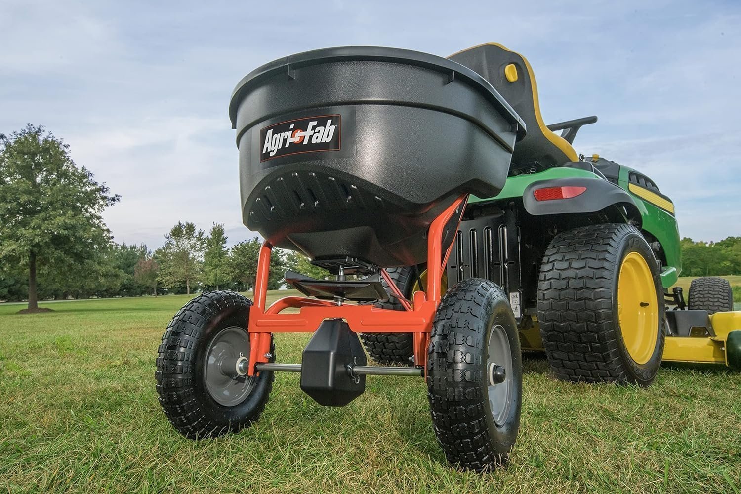 Agri-Fab 45-0543 Tow-Behind 100 lb Lawn & Garden Spiker Seeder Spreader - TryIlluminate