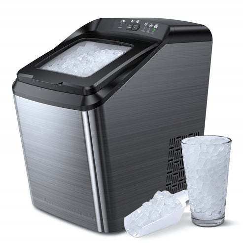Aicook Countertop Nugget Ice Maker 26 lbs. Portable Sonic Ice Machine with Self-Cleaning - TryIlluminate