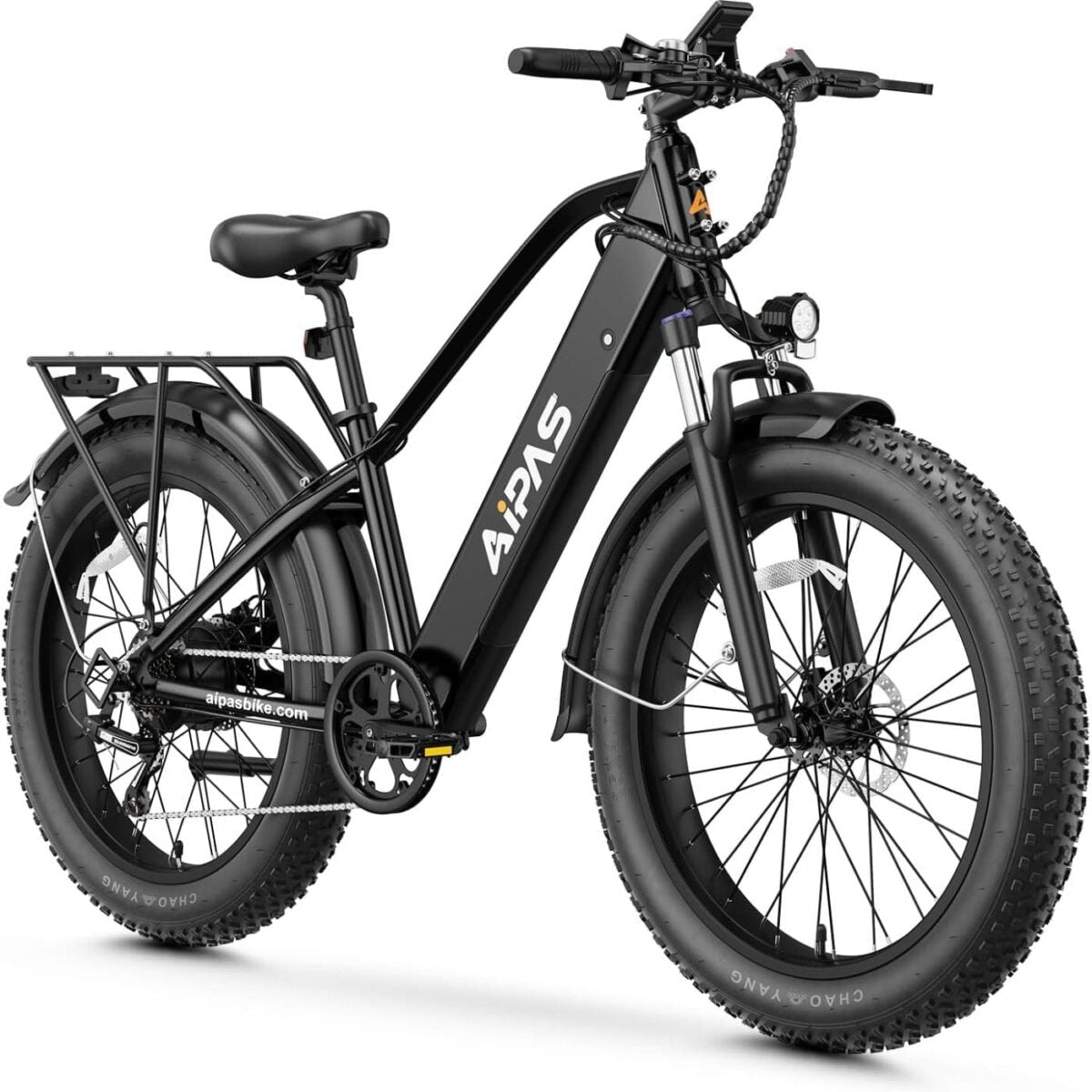 Aipas M2 Xterrain Electric Mountain Bike 1500W Motor 26-Inch Fat Tires Black - TryIlluminate