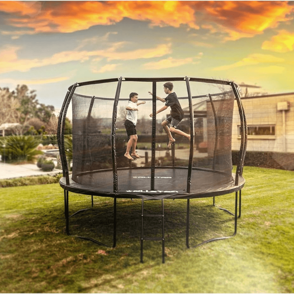 ALLSTAR 10-Foot Backyard Outdoor Trampoline with Safety Net and Ladder - TryIlluminate