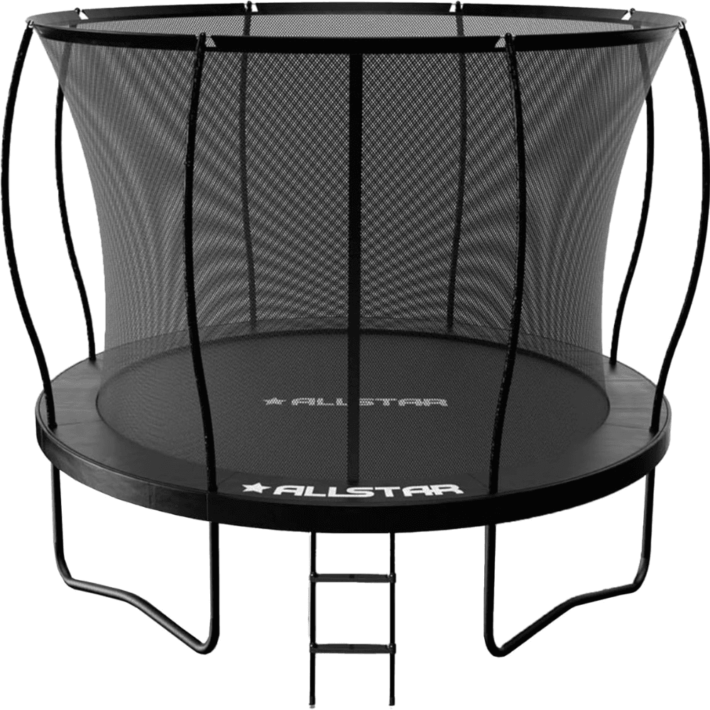 ALLSTAR 10-Foot Backyard Outdoor Trampoline with Safety Net and Ladder - TryIlluminate