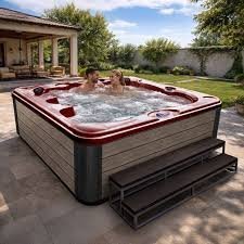 American Spas 7-Person 40-Jet Premium Acrylic Bench Spa Standard Hot Tub with Ozonator and 5.5kW Heater - TryIlluminate