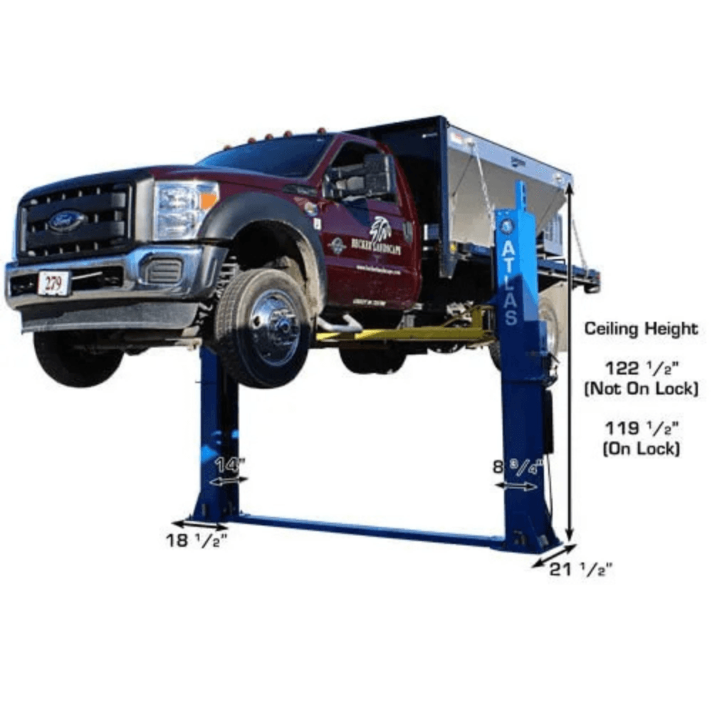 Atlas BP12000X 12,000 Lb. Capacity Heavy-Duty Baseplate 2-Post Car Lift - TryIlluminate
