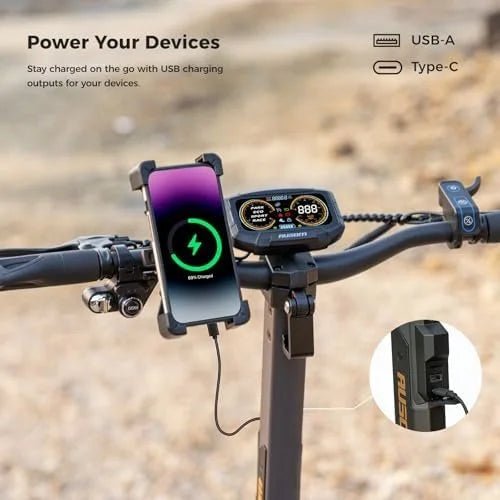 Ausom L2 Max 2000W Dual Motor Electric Scooter for Adults, 56 Miles Max Range Folding Off Road E Scooter, 31 Mph Top Speed,48V 20.8Ah Batterys, E-ABS and Dual Disc Brakes, All-Round Lightings System - TryIlluminate