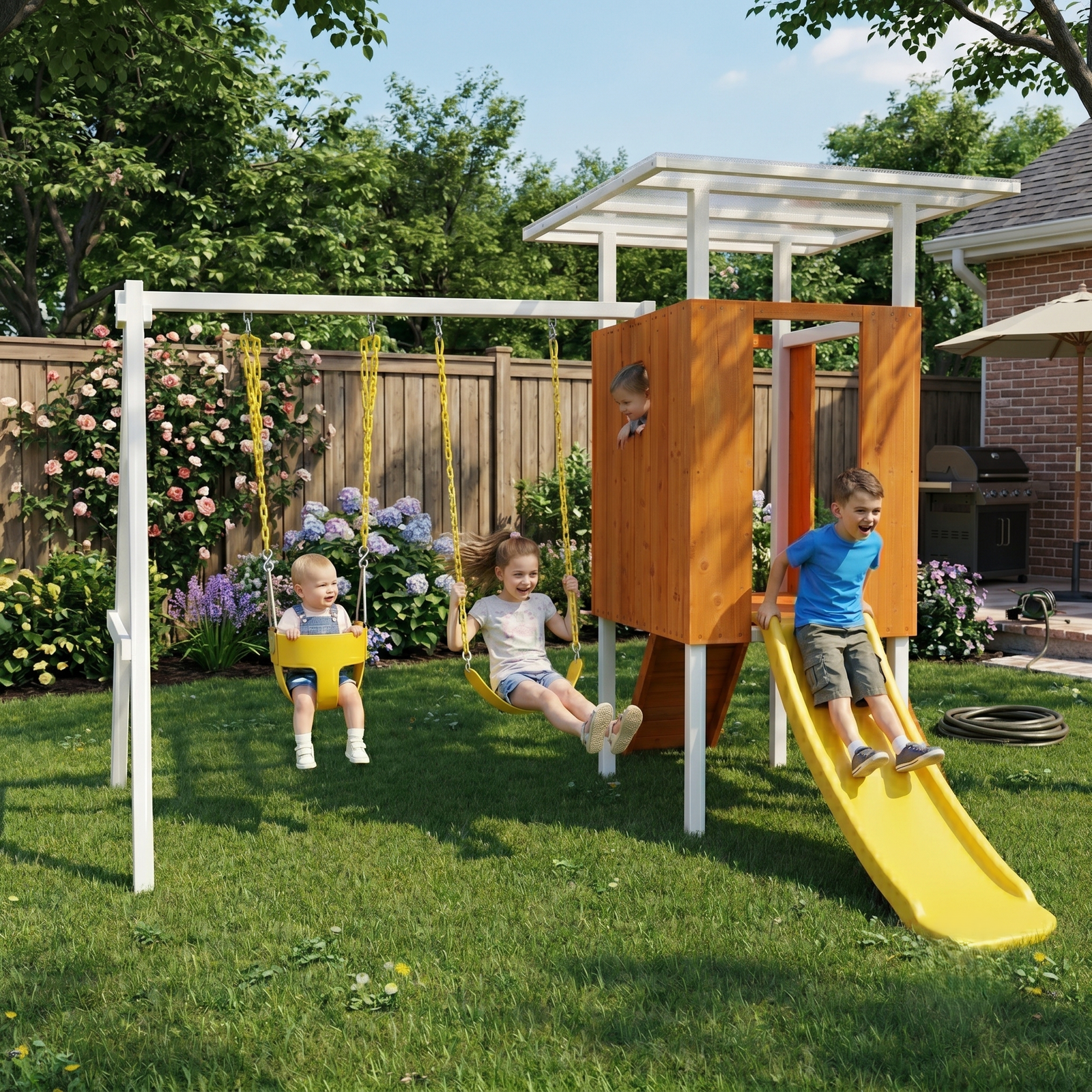 Avenlur Forest Small Outdoor Toddler Swing Set - TryIlluminate