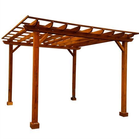 Backyard Discovery 10 Ft x 14 Ft Cedar Wood Outdoor Patio Pergola - TryIlluminate