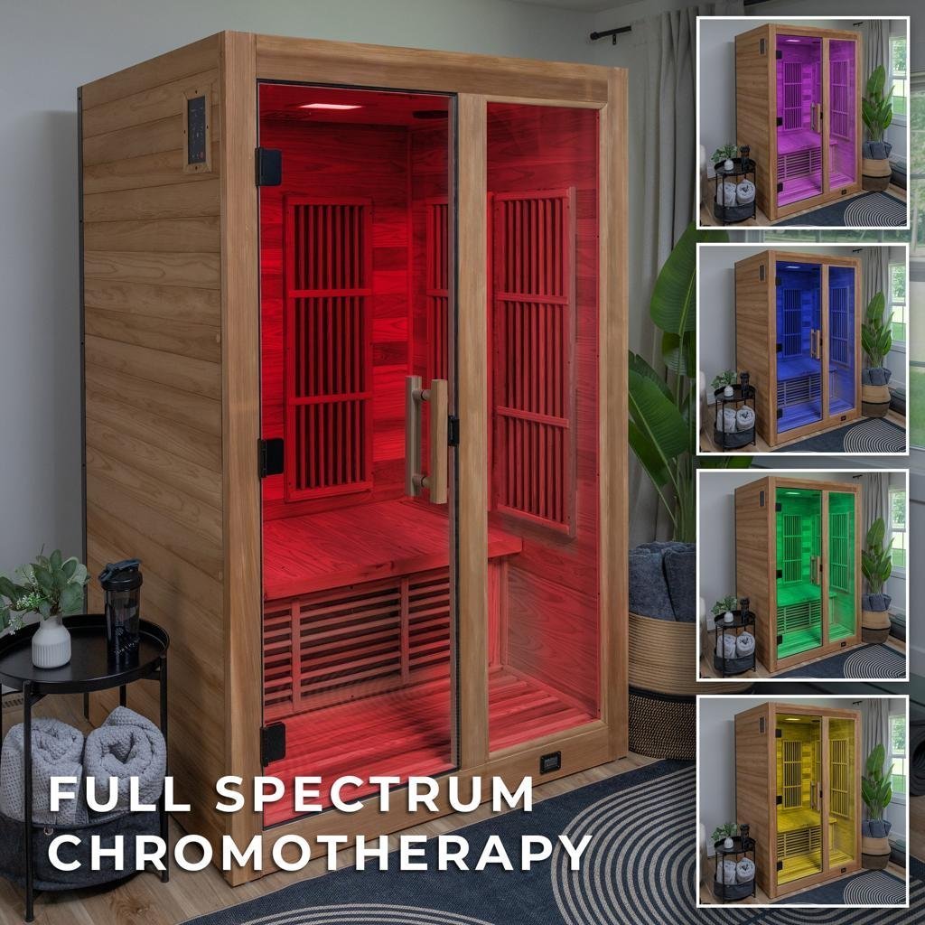 Backyard Discovery 2-Person Indoor Infrared Sauna Premium Cedar Wood - TryIlluminate